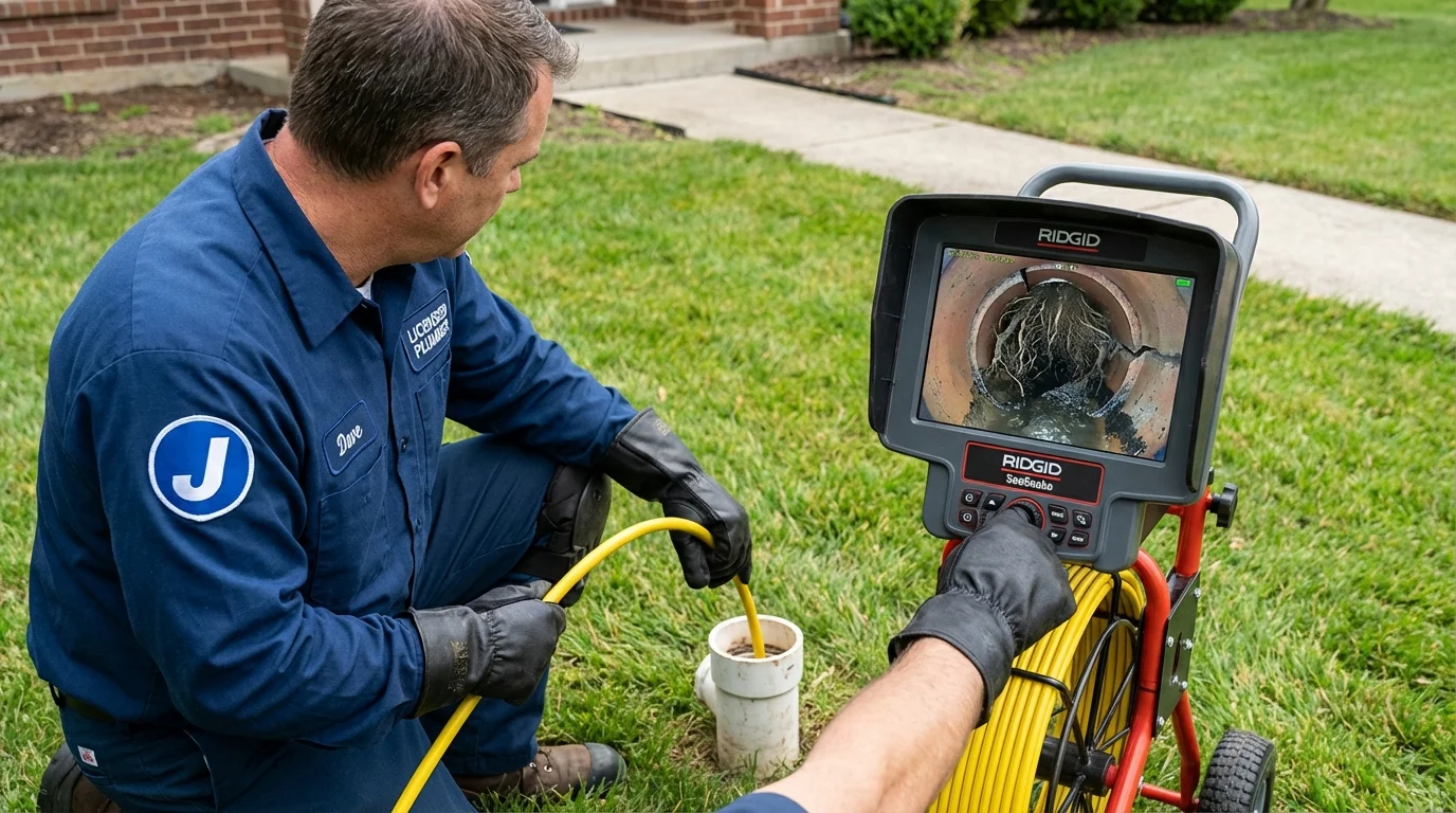 Sewer camera inspection being performed by Johns Plumbing LLC in North Palm Beach